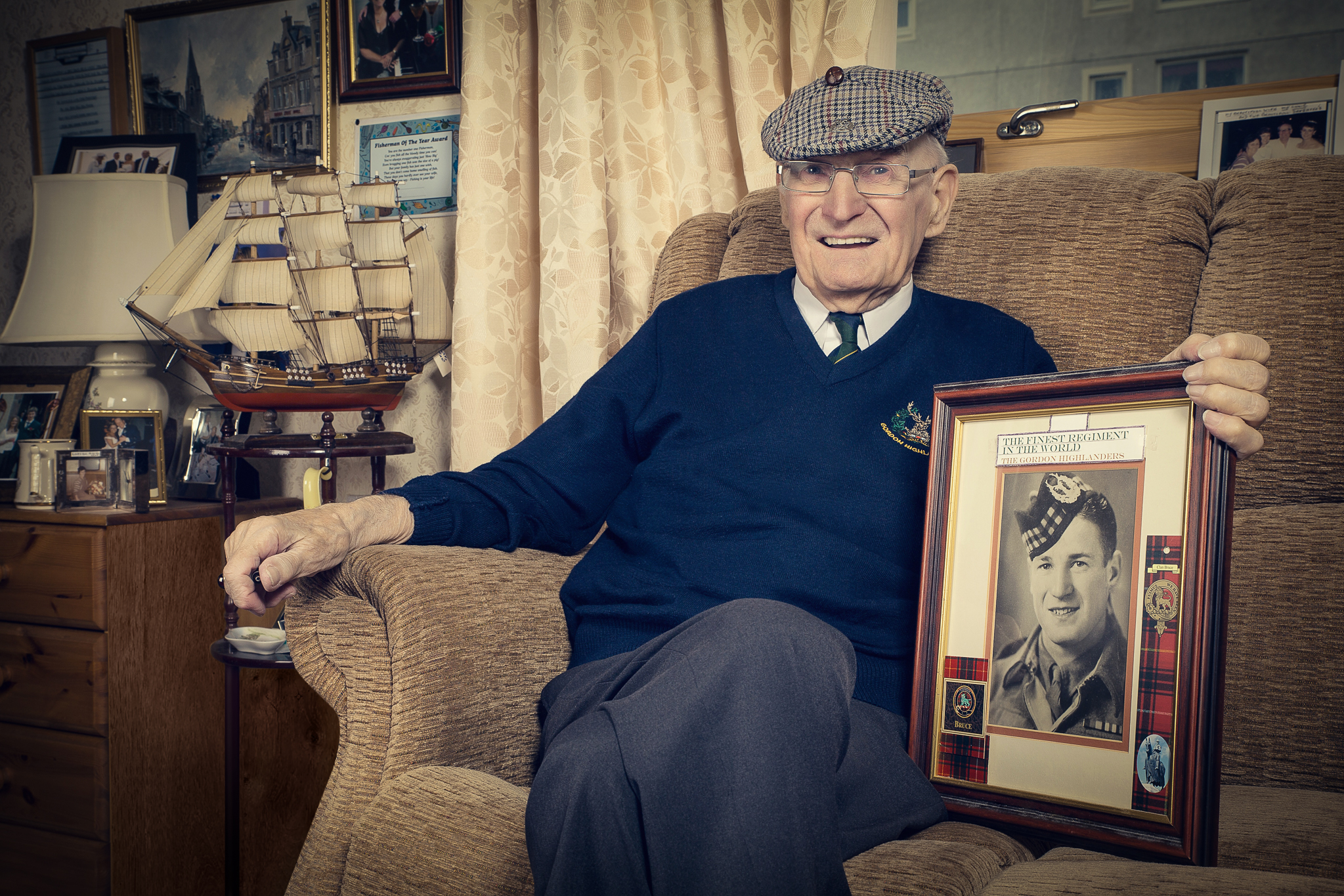 Portrait of Stanley Bruce, Scottish WW2 veteran, photographed in Aberdeen by Pavel Tamm